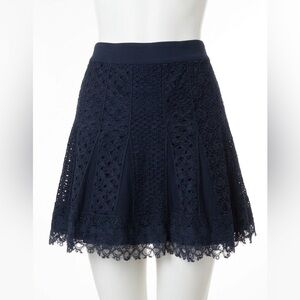 BCBGMaxAzria Black Eyelet Lace Fit And Flare Flirty
Mini Skirt Women’s Small